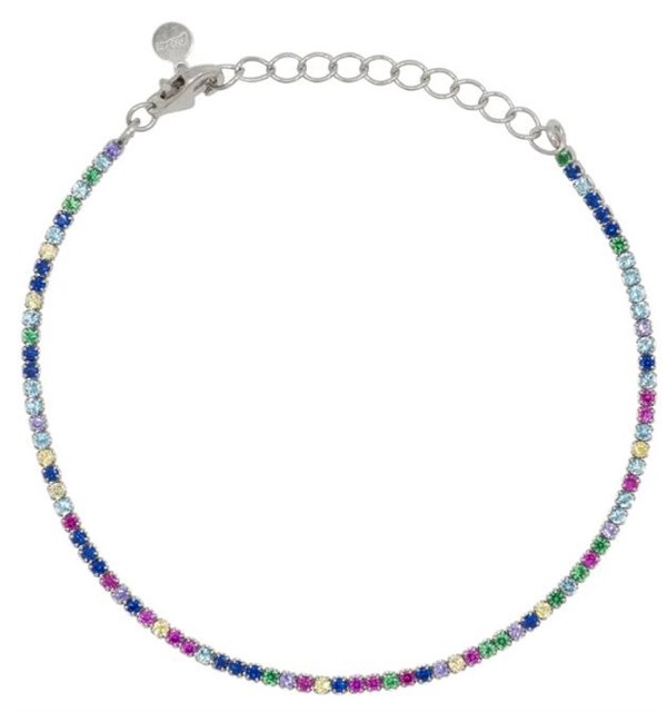 Bracciale Dilvdò Tennis 1.5mm Silver Multicolor