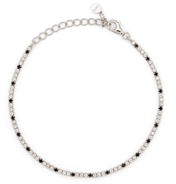 Bracciale Dilvdò Tennis 1.5mm Silver White & Black