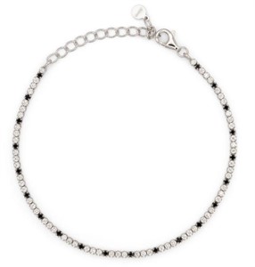Bracciale Dilvdò Tennis 1.5mm Silver White & Black