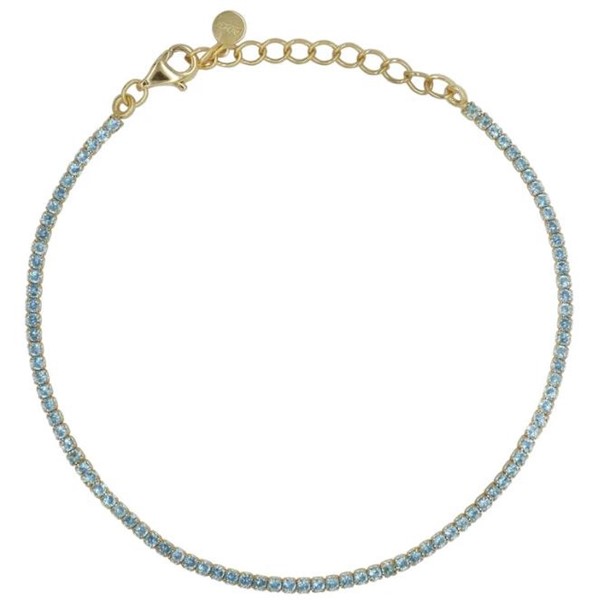 Bracciale Dilvdò Tennis 1.5mm Gold Turquoise