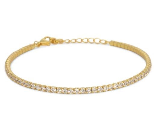 Bracciale Dilvdò Tennis 2mm Gold White