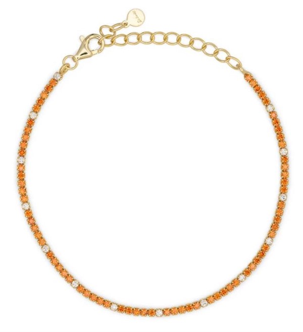 Bracciale Dilvdò Tennis 1.5mm Gold Orange & White