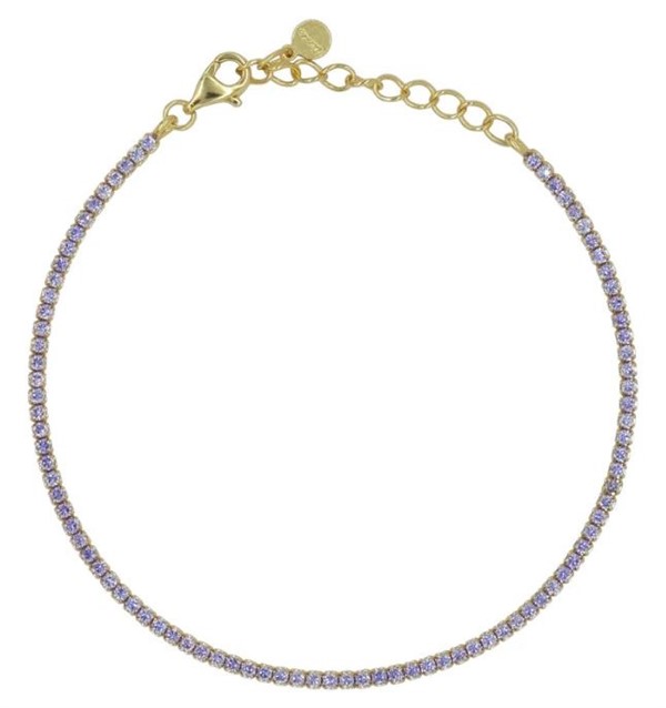 Bracciale Dilvdò Tennis 1.5mm Gold Lavender