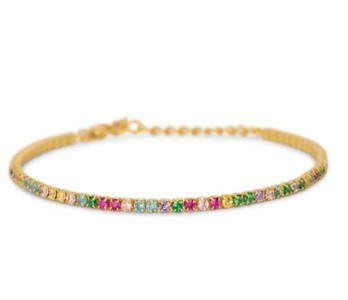 Bracciale Dilvdò Tennis 1.5mm Gold Multicolor