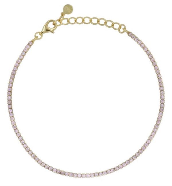 Bracciale Dilvdò Tennis 1.5mm Gold Pink