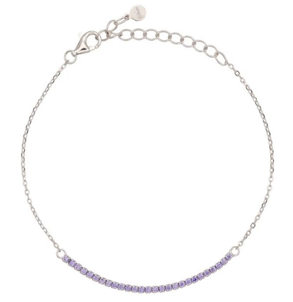 Bracciale Half Light Dilvdò Tennis 1.5mm Silver Lavender