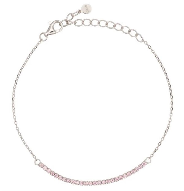 Bracciale Half Light Dilvdò Tennis 1.5mm Silver Pink
