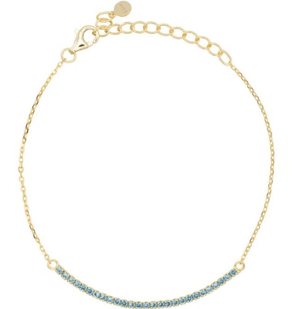 Bracciale Half Light Dilvdò Tennis 1.5mm Gold Turquoise