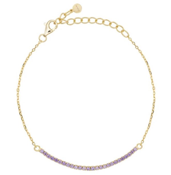 Bracciale Half Light Dilvdò Tennis 1.5mm Gold Lavender