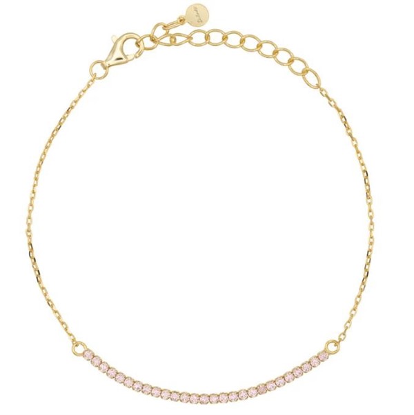 Bracciale Half Light Dilvdò Tennis 1.5mm Gold Pink