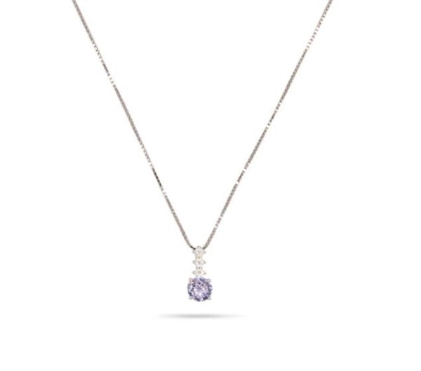 Collana Point Light Silver Lavender