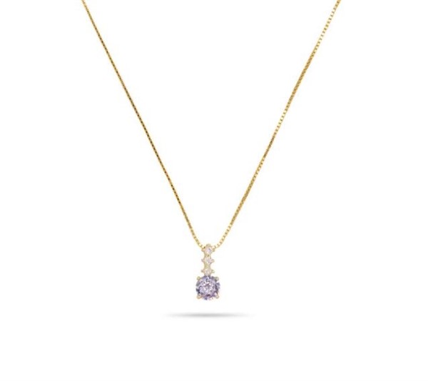 Collana Point Light Gold Lavender