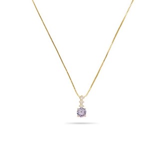 Collana Point Light Gold Lavender