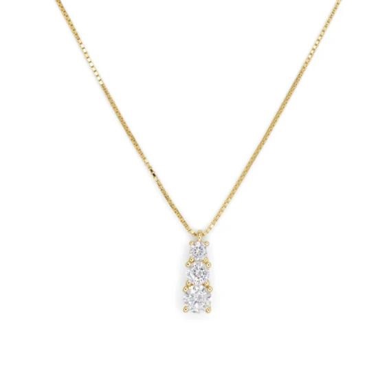 Collana Trilogy Gold White