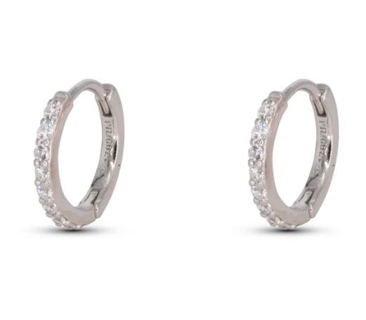 Orecchini Cerchio Grandi con Zirconi White