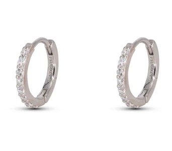 Orecchini Cerchio Grandi con Zirconi White