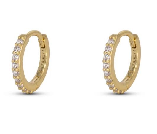 Orecchini Cerchio Gold Grandi con Zirconi White