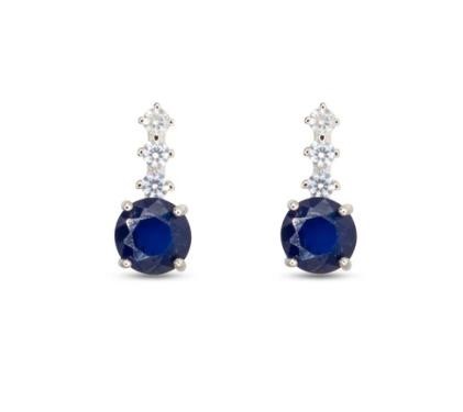 Orecchini Drop Stud Blu