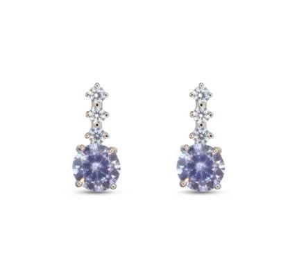 Orecchini Drop Stud Lavender
