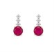 Orecchini Drop Stud Ruby