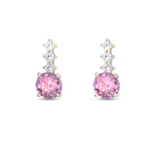 Orecchini Drop Stud Pink