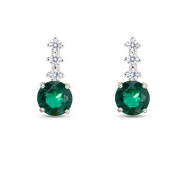 Orecchini Drop Stud Green