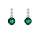 Orecchini Drop Stud Green