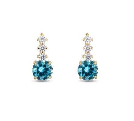 Orecchini Drop Gold Stud Turquoise