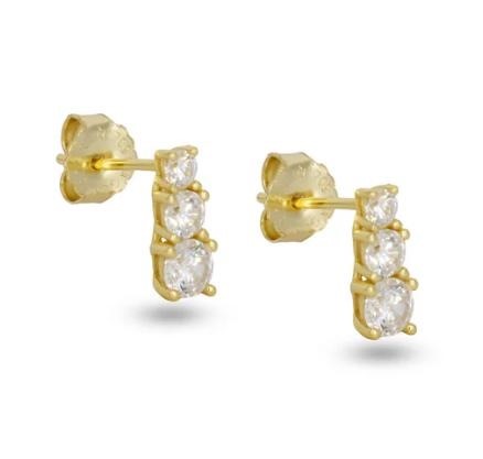 Orecchini Trilogy Gold White