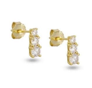 Orecchini Trilogy Gold White