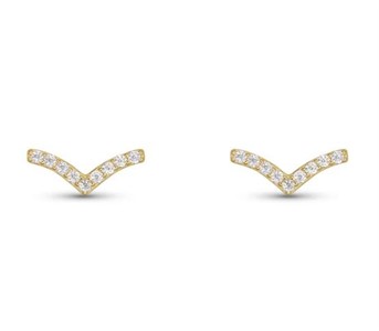 Orecchini a V Gold White