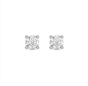 Orecchini Punto Luce con Zirconi 3mm White