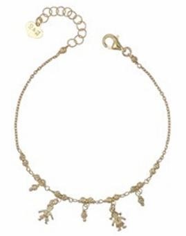 Bracciale cristalli Arg. Diam. e Charm Family