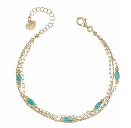 Bracciale Multifilo con cristalli Tiffany