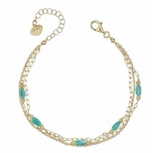 Bracciale Multifilo con cristalli Tiffany