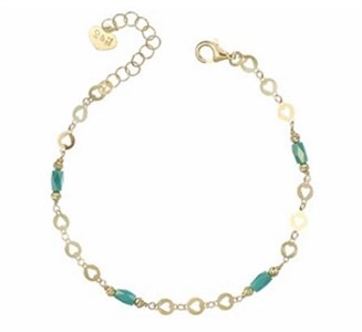 Bracciale Dorato con cristalli Celesti