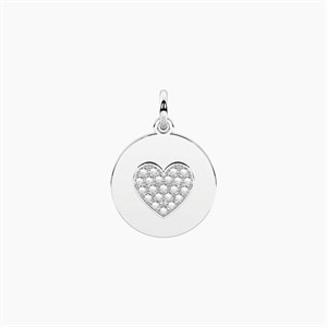 Ciondolo con cristalli e frase sull'amore  I love you more