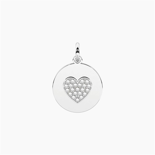 Ciondolo con cristalli e frase sull'amore  I love you more