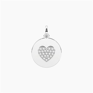 Ciondolo con cuore e frase love yourself