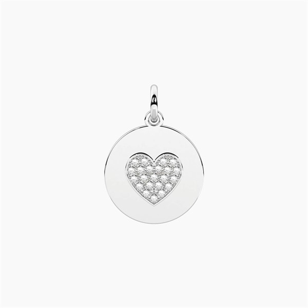 Ciondolo con cuore e frase love yourself