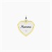 Ciondolo cuore con scritta mamma e cristallo