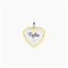Ciondolo cuore con scritta figlia e cristallo