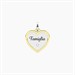Ciondolo cuore con scritta familia e cristallo