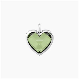 Charm a Cuore GrandeColor Glass Verde - Energia/Vita