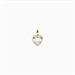 Ciondolo con zircone bianco taglio cuore