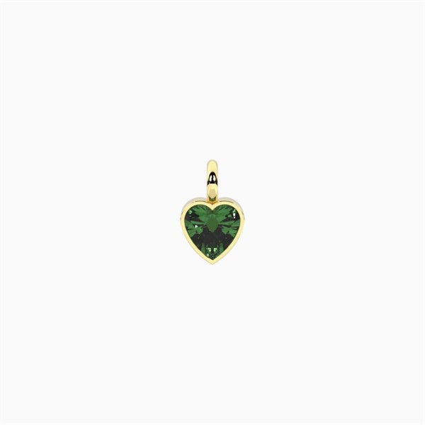 Ciondolo con zircone verde taglio cuore