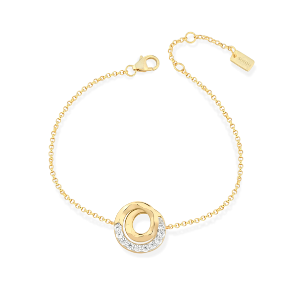 Bracciale Vortice con zirconi bianchi