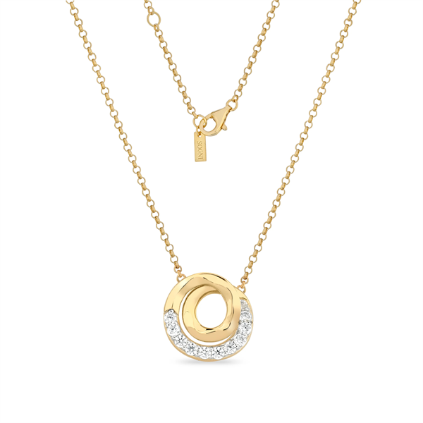 Collana Vortice con Zirconi Bianchi