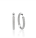 Orecchini Cerchio Argento con Zirconi Bianchi