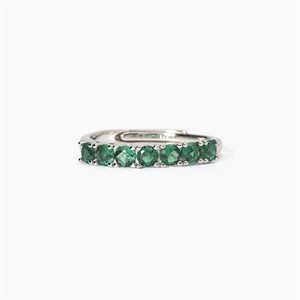 Anello da donna in argento con smeraldi sintetici